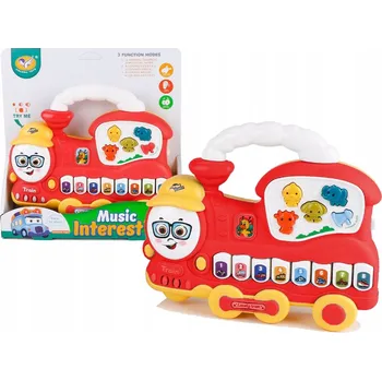 plyšák Interaktivní Pianko Lokomotiva Zvuk