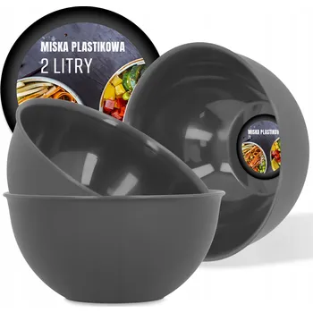 Plastová kuchyňská mísa na salát 2l černá
