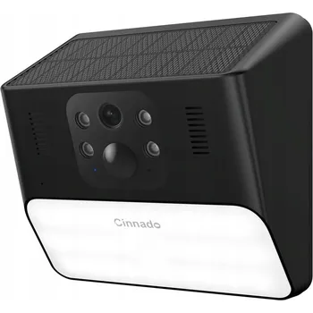 IP kamera Cinnado venkovní solární kamera 2K WiFi IP65 vodotěsná, kompatibilní s Alexa