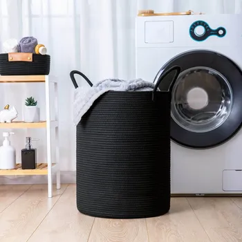 Koš na prádlo TIMEYARD Velký bavlněný koš na prádlo s uchy pro dětský pokoj