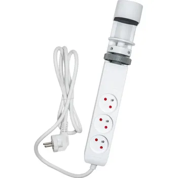 Prodlužovací kabel Retlux - Prodl. kabel s uchycením na stůl 3Z Typ E + 2xUSB-A + 1xUSB-C 1,5m bílá