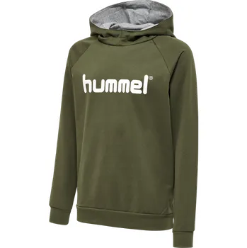 Dámské oblečení Mikina s kapucí Hummel Cotton Logo Hoody Kids 203512-6084 Velikost L (159-164 cm)