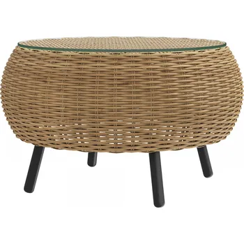 Konferenční stolek Odkládací kulatý stolek 75 x 42 cm | hnědý