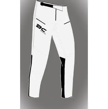 Moto kalhoty Kalhoty BC Racing bílé - adult
