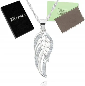 Náhrdelník STŘÍBRNÝ NÁHRDELNÍK 925 POVRCHOVĚ UPRAVENÝ RHODIEM KŘÍDLO PRO NI