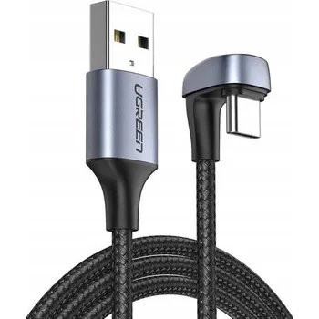 Datový kabel Ugreen nylonový úhlový kabel USB Typ C 1 m 3 A 18 W Quick Charge AFC FCP