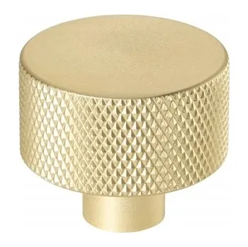 Nábytkové kování Nábytková úchytka WILL kulatá pro zásuvky a polic s perforací fi30 mm, zlatá matná