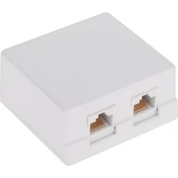 Elektrická zásuvka Počítačová účastnická zásuvka Lechpol TEL0031-6 bílá