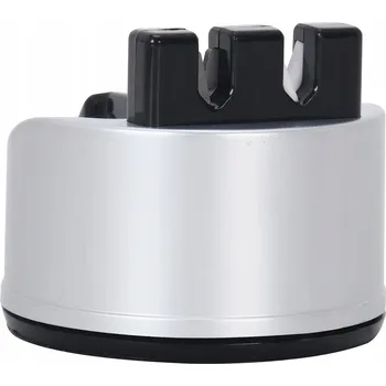 GERIINEER Dvoustupňová Brousek nožů se sacím podstavcem, stříbrná