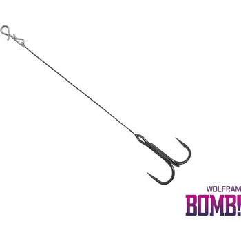 Rybářský háček DELPHIN BOMB! Twisto RIGS Wolfram / 3ks - BOMB! Twisto RIGS Wolfram / 3ks - #6/6cm