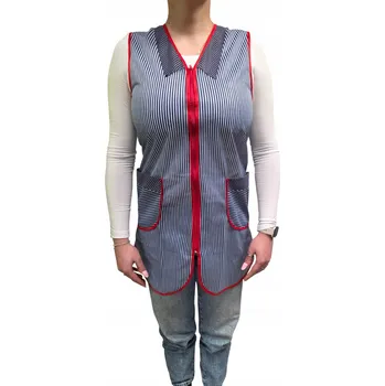 Kuchyňská zástěra DÁMSKÁ STYLONOVÁ ZÁSTĚRA SE ZAPÍNÁNÍM NA ZAMEK PASKI