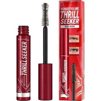 Přípravek na oči Rimmel Wonder'Volume Thrill Seeker prodlužující a objemová řasenka 002 Black Brown, 8 ml