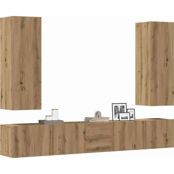 Obývací stěna vidaXL 5dílný set TV skříněk kompozitní dřevo [3114251] Barva: dub artisan
