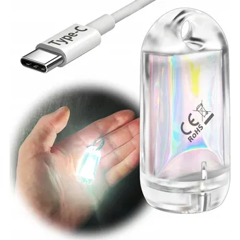 SROOS LED Svítilna USB Vodotěsná EDC Kempingová IPX7 Bílá