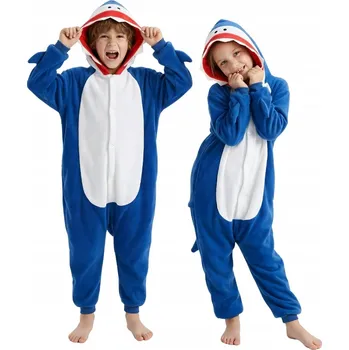 Karnevalový kostým Pyžamo Overal Kigurumi Kostým Převlek Tmavě Modrý Žralok Děti 95