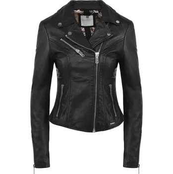 Dámský křivák ČERNÁ KOŽENÁ BUNDA Rino Pelle