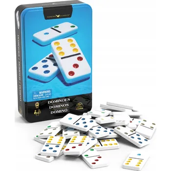 Desková hra HRA DOMINO v kovové krabičce SPIN MASTER