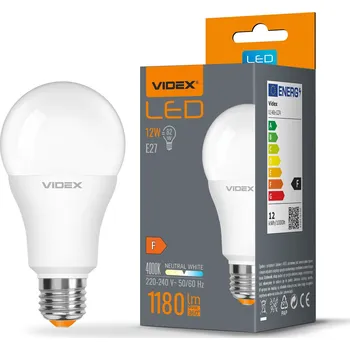 Žárovka LED žárovka 12W E27 A60 1180lm neutrální bílá VIDEX
