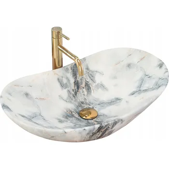 Umyvadlo Umyvadlo na desku oválné Rea Royal 60,5 cm šedé