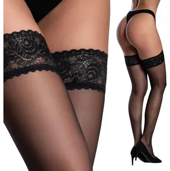 Dámské punčochy Fenome dámské samodržící punčochy polomatné 20 DEN velikost XL