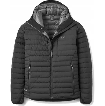 Moto bunda RAB Pánská péřová bunda Microlight Windstopper Hoody černá m