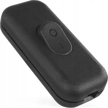 vypínač Vypínač na kabel k lampičce černý A1209