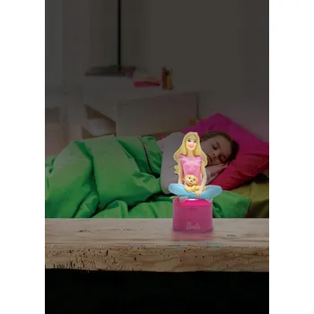 Dětské svítidlo LEXIBOOK Barbie Noční Lampa LED Dětské Růžové