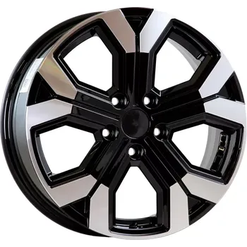 Alu kolo Alu kola AGT 16260, 16x6.5 5x108 ET40, černá + leštěný límec