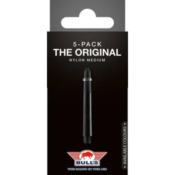 Příslušenství pro šipky Násadky Bull's Nylon Black Medium + Ring 5-pack