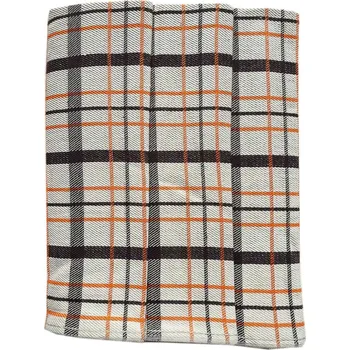 Utěrka Kuchyňské utěrky EGYPTSKÁ BAVLNA 80, béžovo-oranžové káro, 3 kusy, 50x70cm