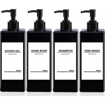 Dávkovač mýdla Ruční dávkovač mýdla stojící Roselee 500 ml černý