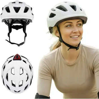 Chránič hlavy Cyklistická helma ATTABO Bonkers bílá L, KONSTRUKCE In-Mould, ODOLNÁ SKOŘEPINA