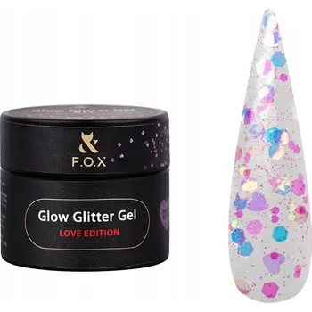 Lak na nehty F.O.X Glow Glitter Gel Love Edition 012, 5 ml