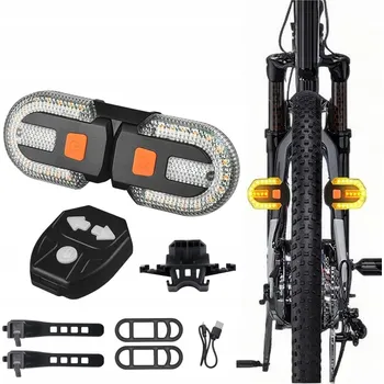 Cyklosvítilna ZADNÍ LED SVĚTLO NA KOLO S BLINKRY OVLÁDANÉ DÁLKOVÝM OVLADAČEM - SADA