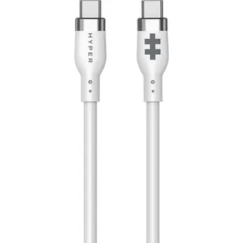 Datový kabel Kabel Hyper USB-C - USB-C 1,5 m bílý