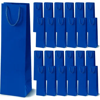 Dárková taška 25 ks DÁRKOVÉ TAŠKY NA ALKOHOL 11x9x40 cm PAPÍROVÉ TAŠKY NA VÍNO