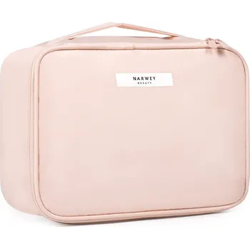 Kosmetická taška NARWEY Velká Kosmetická Taštička Organizér pro Ženy a Dívky Růžová