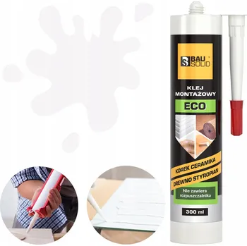 Průmyslové lepidlo Montážní lepidlo eco vodní bílé Bausolid 300 ml