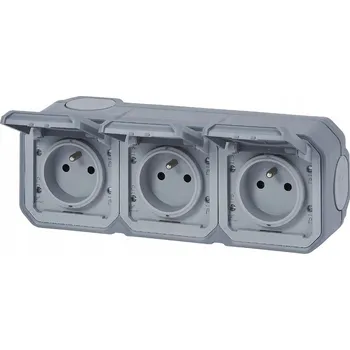 Elektrická zásuvka Elektrická Zásuvka hermetická Legrand šedá