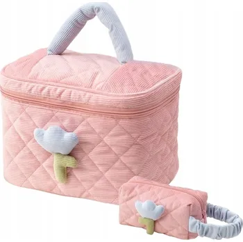 Kosmetická taška DANKFORYOU Kosmetická taštička Sada štětců pro ženy Růžová