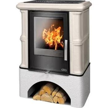 Krbová kamna ABX Bavaria K I bílý sokl ahorn