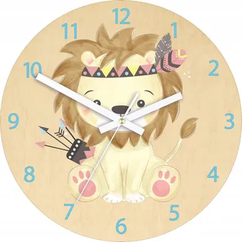 Hodiny Nástěnné křemíkové hodiny ve tvaru lva, akrylový lev indanin Kulatý