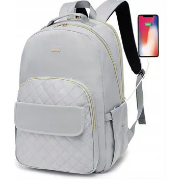 Školní batoh BATOH DÁMSKÝ 17,3 Palce ŠKOLNÍ S USB A PŘIHRÁDKOU NA NOTEBOOK