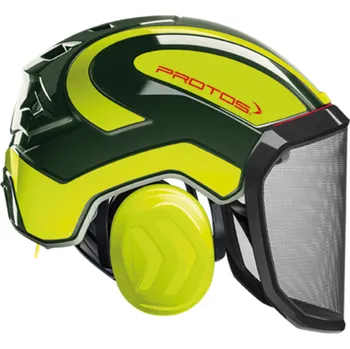 Pracovní přilba Přilba PROTOS® Integral Forest, štít F39, olivovoneonověžlutá