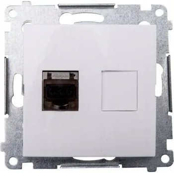 Elektrická zásuvka Internetová zásuvka do zdi Kontakt-Simon Simon 54 bílá