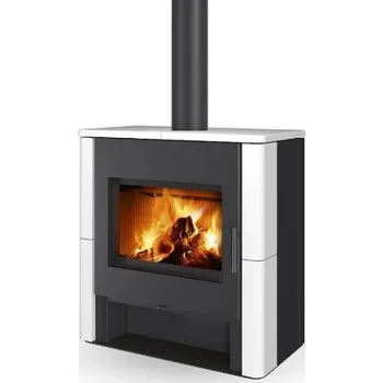 Krbová kamna Romotop Telde keramika hladká s výměníkem silver 54505