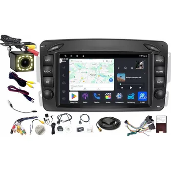 Autorádio ANDROID AUTO RÁDIO NAVIGACE GPS MERCEDES W203 W639 W209 CARPLAY WIFI USB MAPY