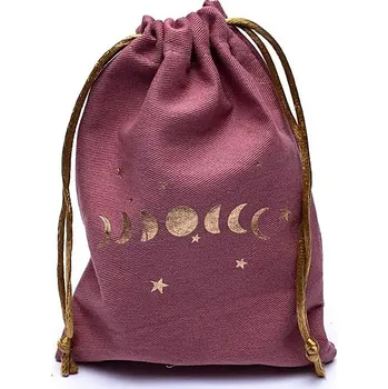 Dárková taška Dárkový bavlněný sáček s fázemi měsíce rozměr 19 * 13 cm, 100% bavlna, tištěný symbol