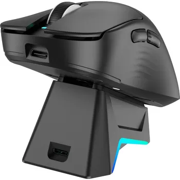 Myš HERNÍ MYŠ MYŠ PRO HRÁČE TRIADYN IO PixArt BLUETOOTH USB DOKOVACÍ STANICE RGB