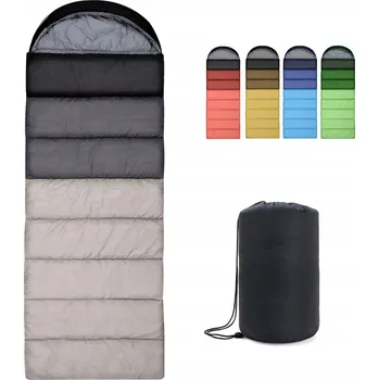 Spacák OUTPLEA Voděodolný spací pytel 3-4 sezónní kempingový 220x80cm Šedý